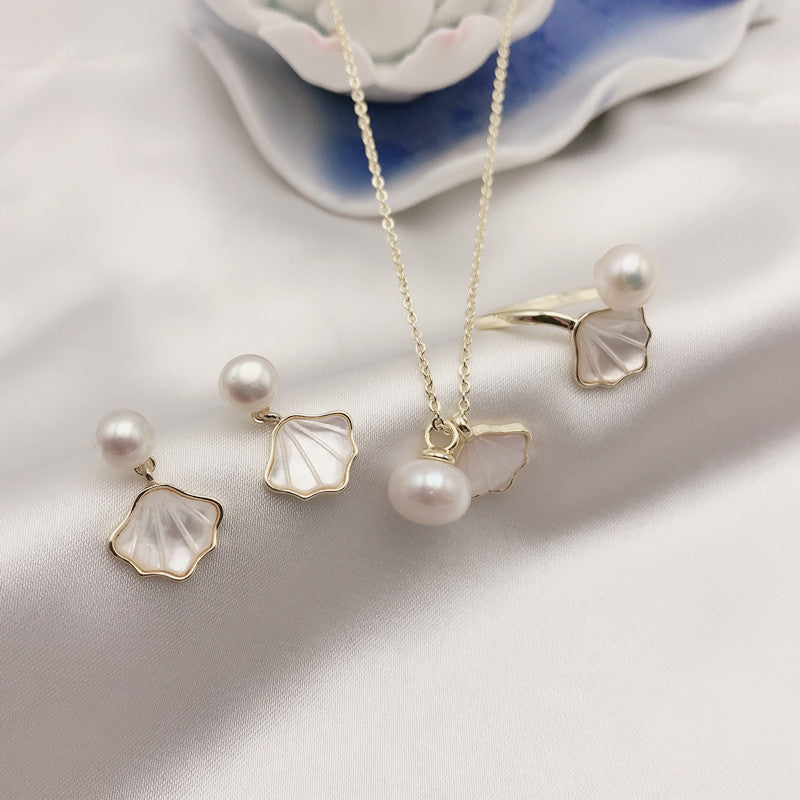 Quilt Design Shell Ear Gifts For Jewelry Set
