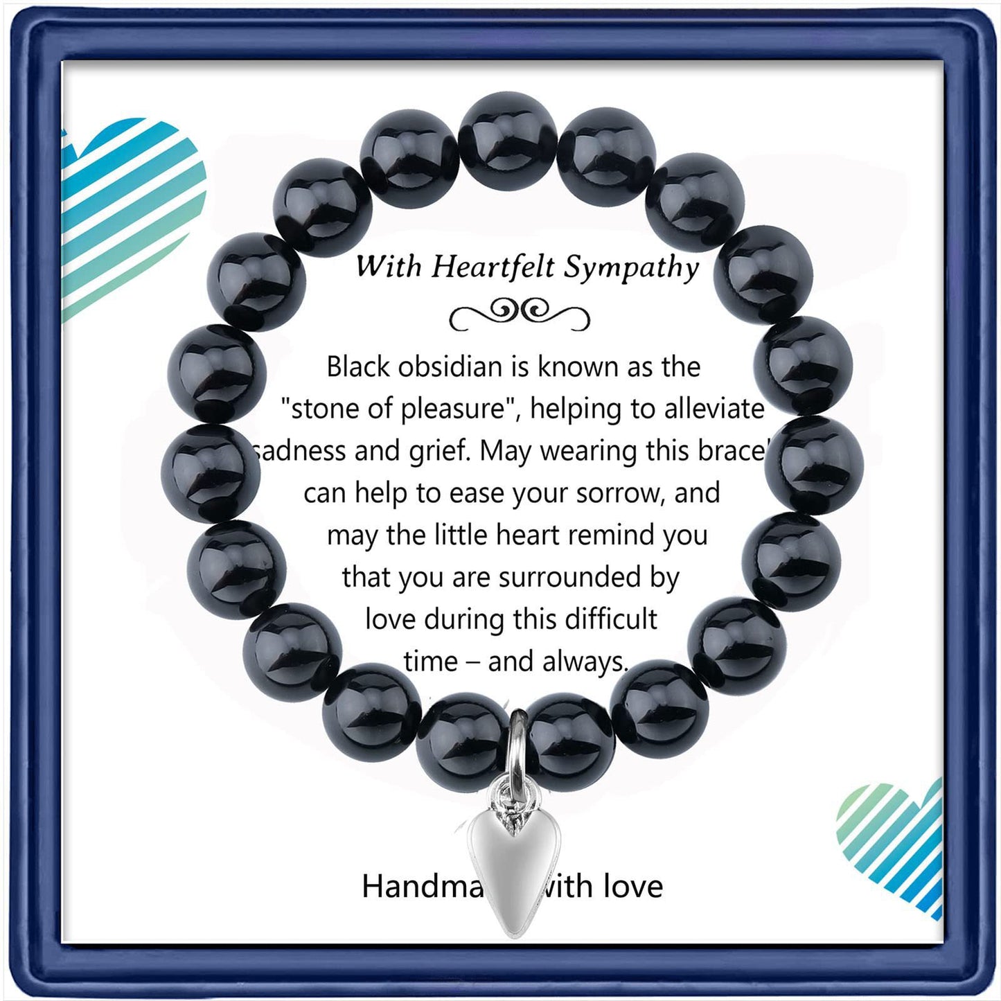 Moms Amethyst Obsidian Agate Mother's Day Bracelets