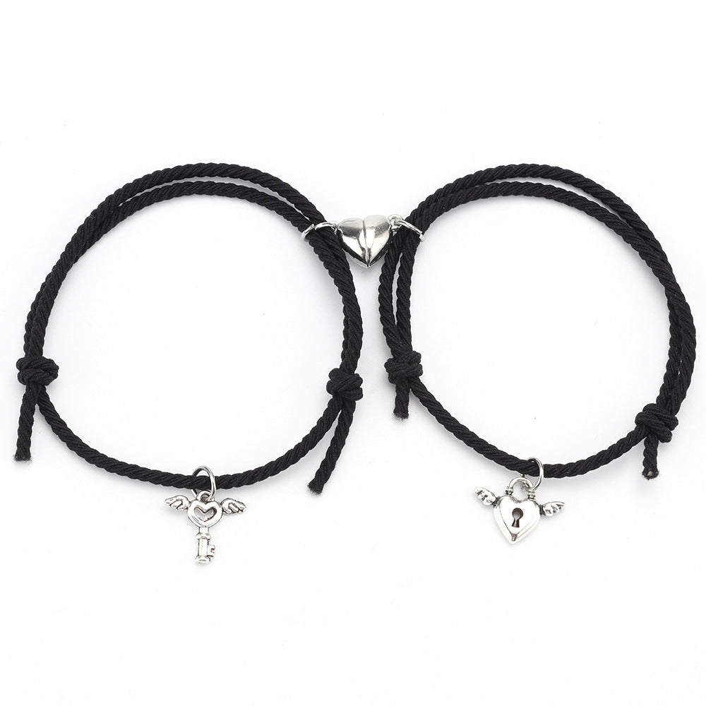 Fresh Couple Small Rubber Band Hair Rope Bracelets