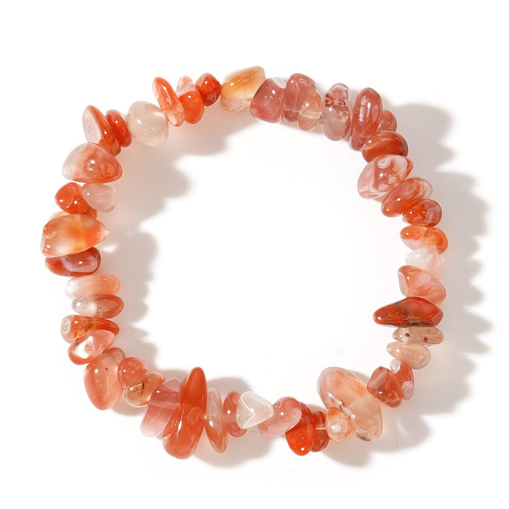 Women's Rough Stone Crystal Mineral Irregular Gravel Bracelets