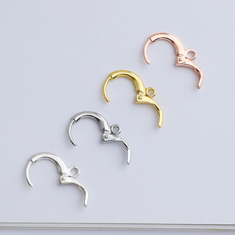Material Clip Open End Circle Can Earrings