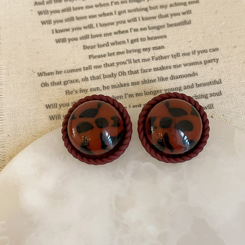 Women's Print Resin For Retro Affordable Luxury Fashionable Earrings
