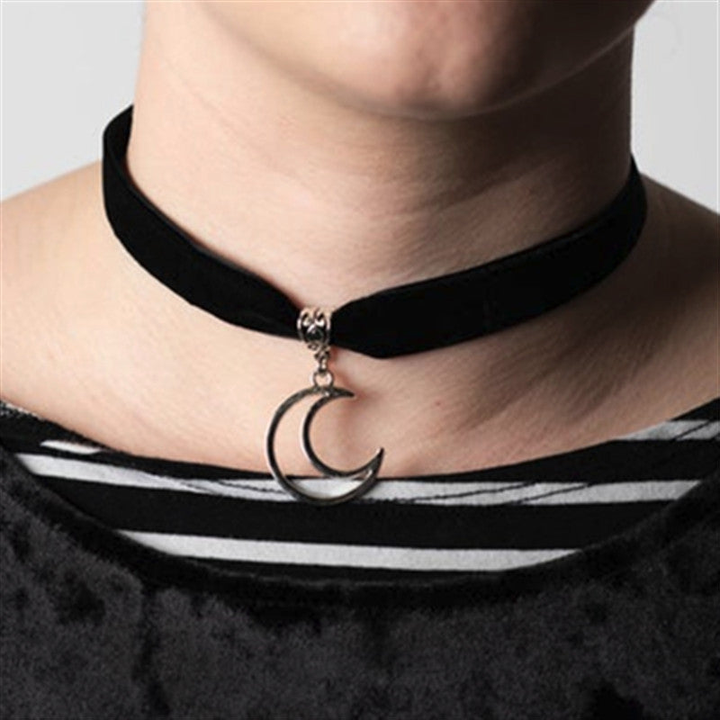 Hollow Star Moon Female Niche Design Electroplating Ball Bead Necklaces