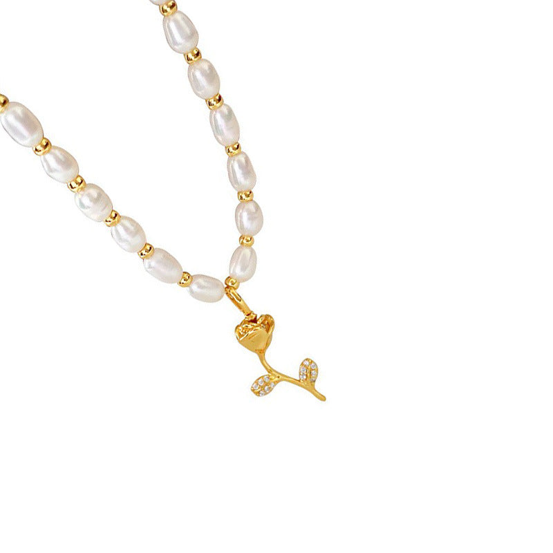 Women's Rose Light Luxury Temperament Clavicle Chain Necklaces