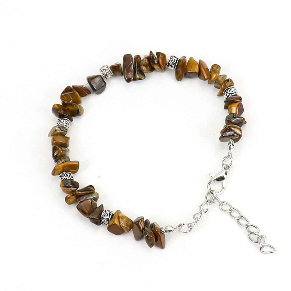 Handmade Beaded Natural Stone Crystal Gravel Bracelets