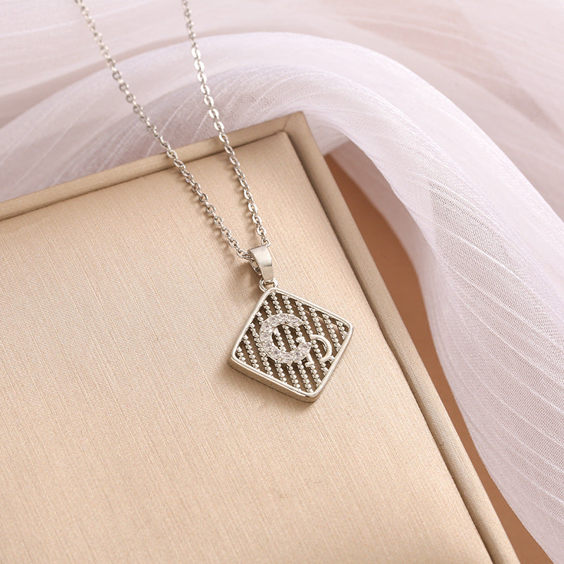 Titanium Steel Diamond Four-leaf Flower Female Necklaces