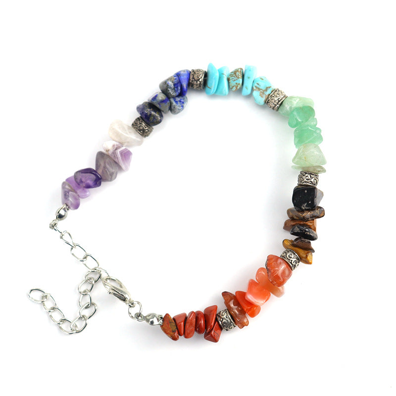 Handmade Beaded Natural Stone Crystal Gravel Bracelets