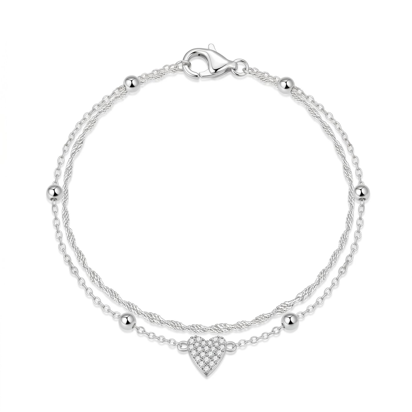 Loving Heart Female Graceful Niche Light Bracelet