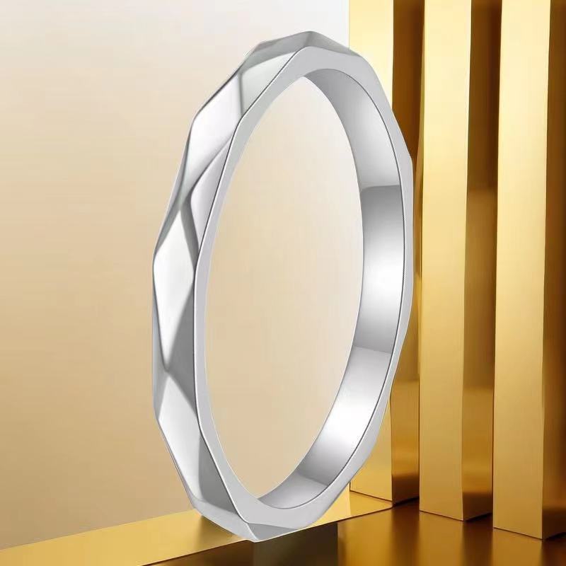 Women's Stainless Steel Design Style Titanium Ornament Rings