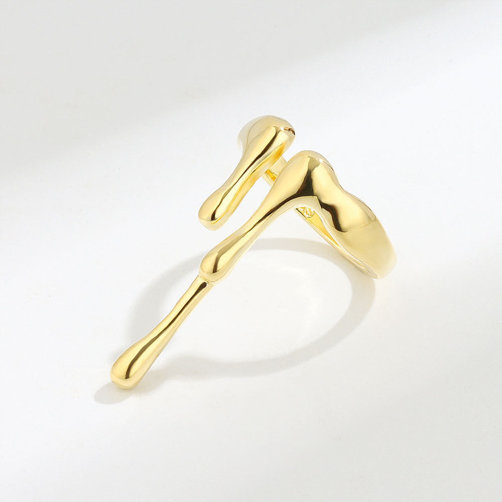 Irregular Liquid Open Female Cold Wind Rings