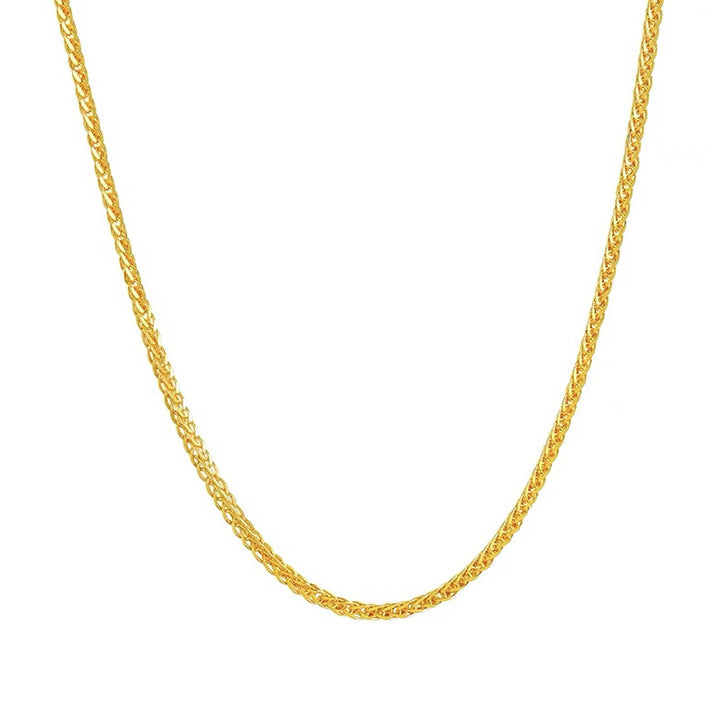 Women's Alluvial Gold Plated Pigment Chain Colored Pure Necklaces