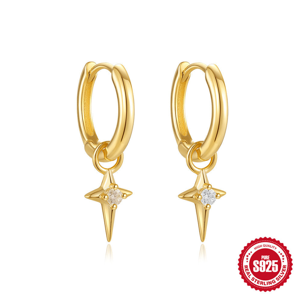 Sterling Sier Diamond Bee Fun Earclip Earrings