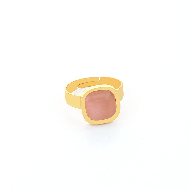 Women's Fashion Simple Stainless Steel Open Geometric Rings