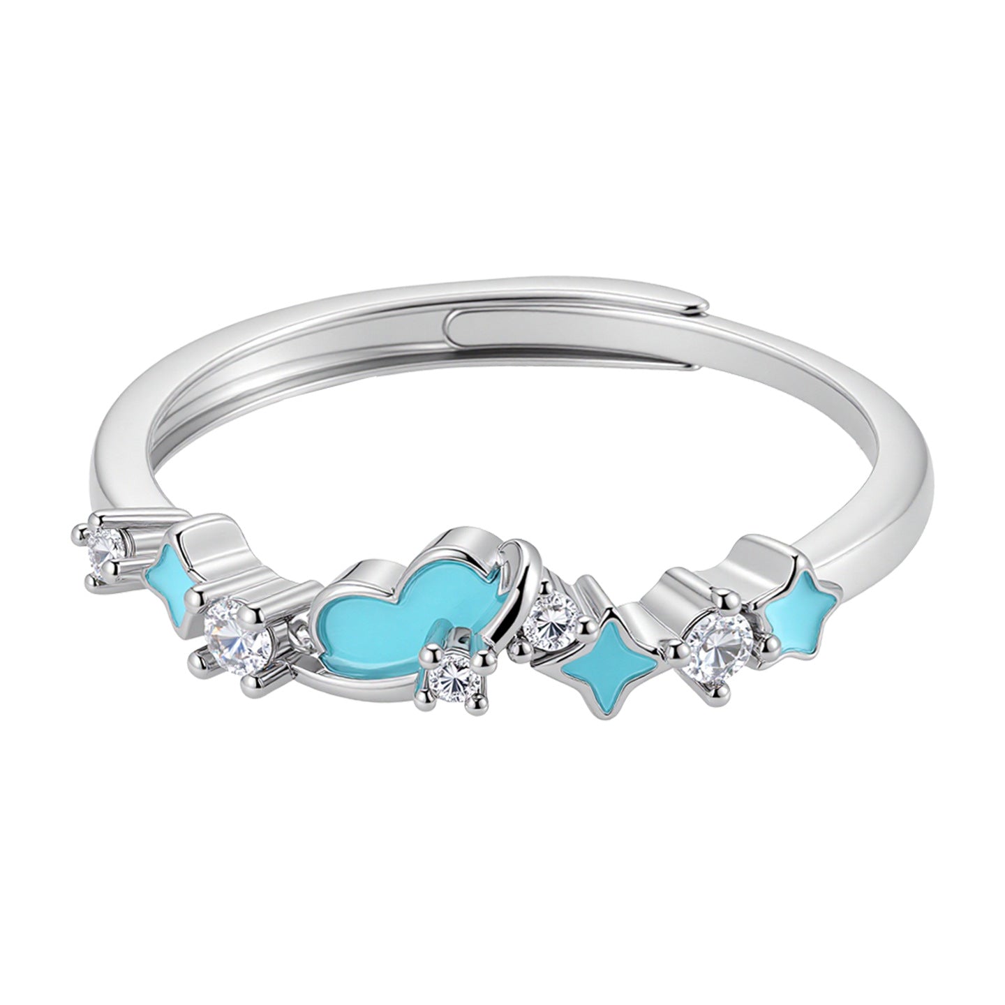 Environmental Protection Copper Asterism Love Couple Rings