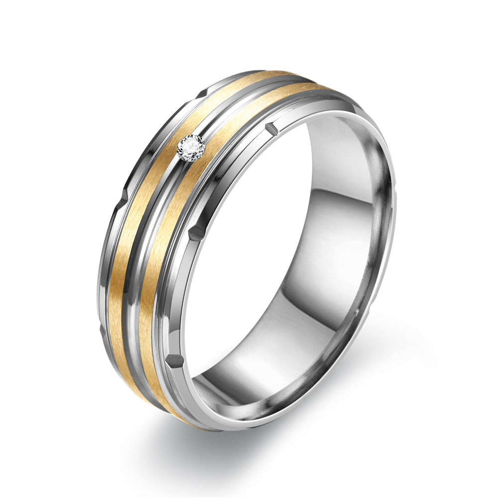 Men's Fashion Titanium Steel Light Luxury Temperament Rings