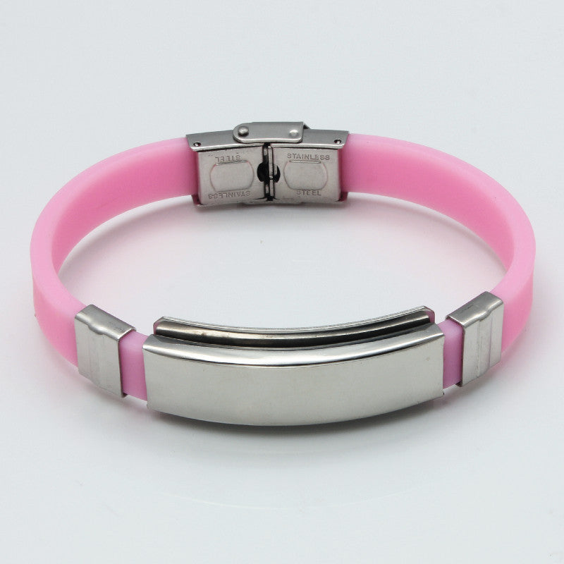 Titanium Steel Couple Can Carve Writing Bracelets