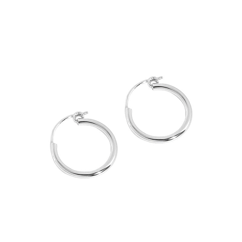 Women's Design Minimalist Geometric Circle Glossy Textured Rings