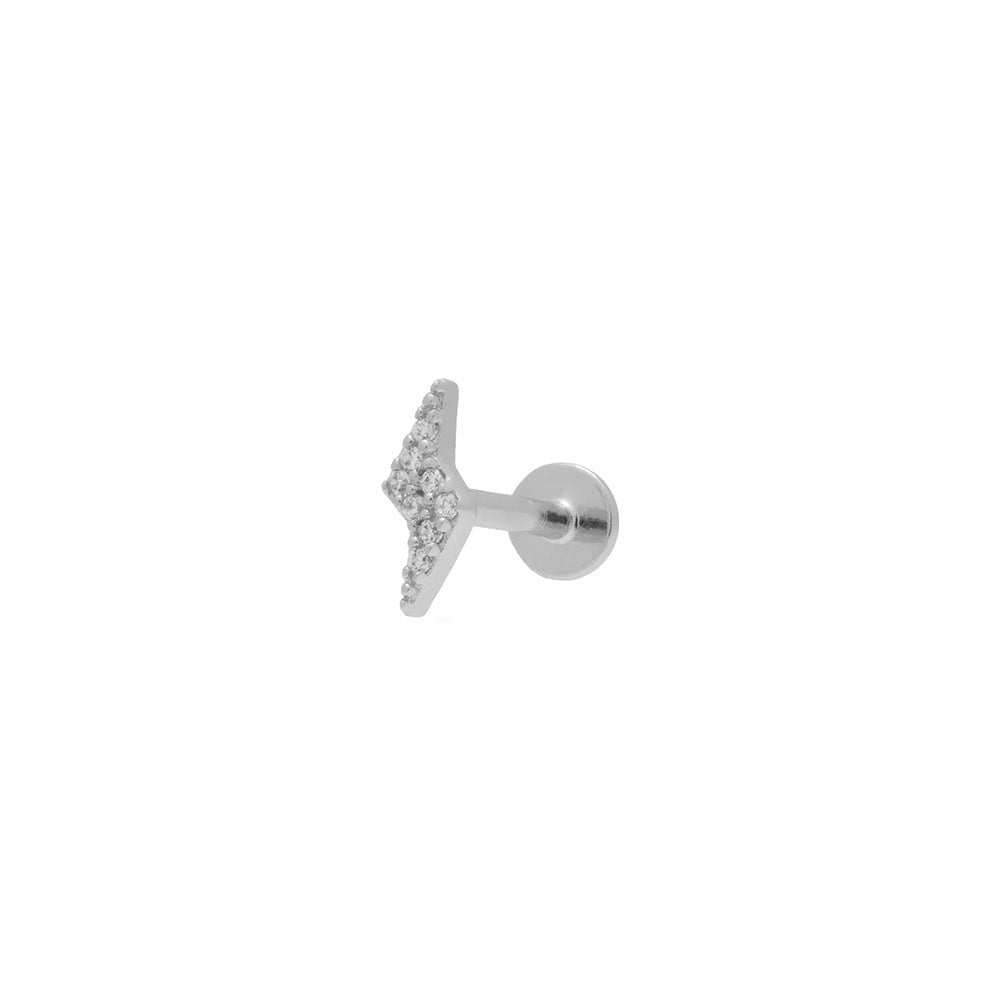 Flat Head Push Piercing Thread Cartilage Earrings