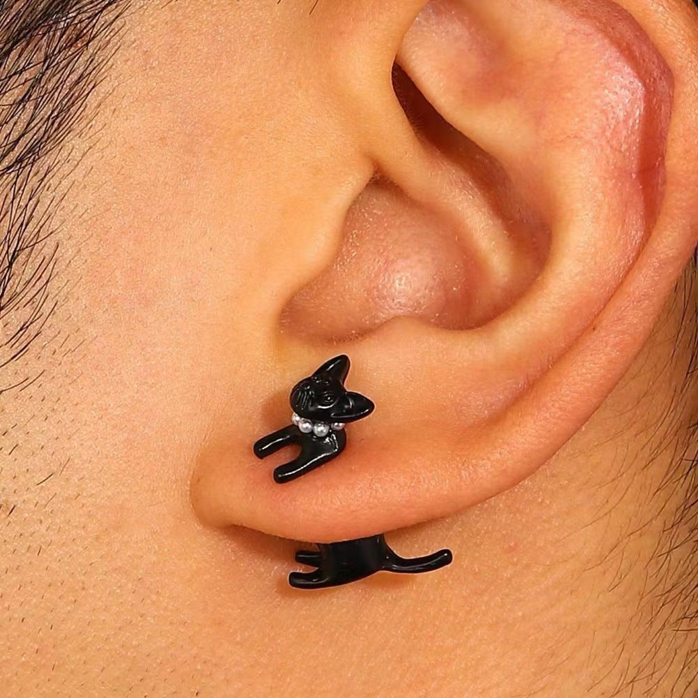 Cute Kitty Animal Simple Creative Detachable Earrings