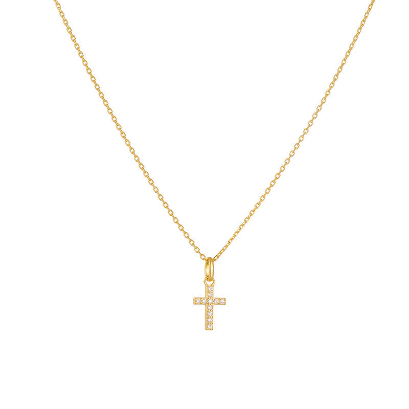 Women's Refined Rhinestone Cross Sterling Sier For Design Necklaces