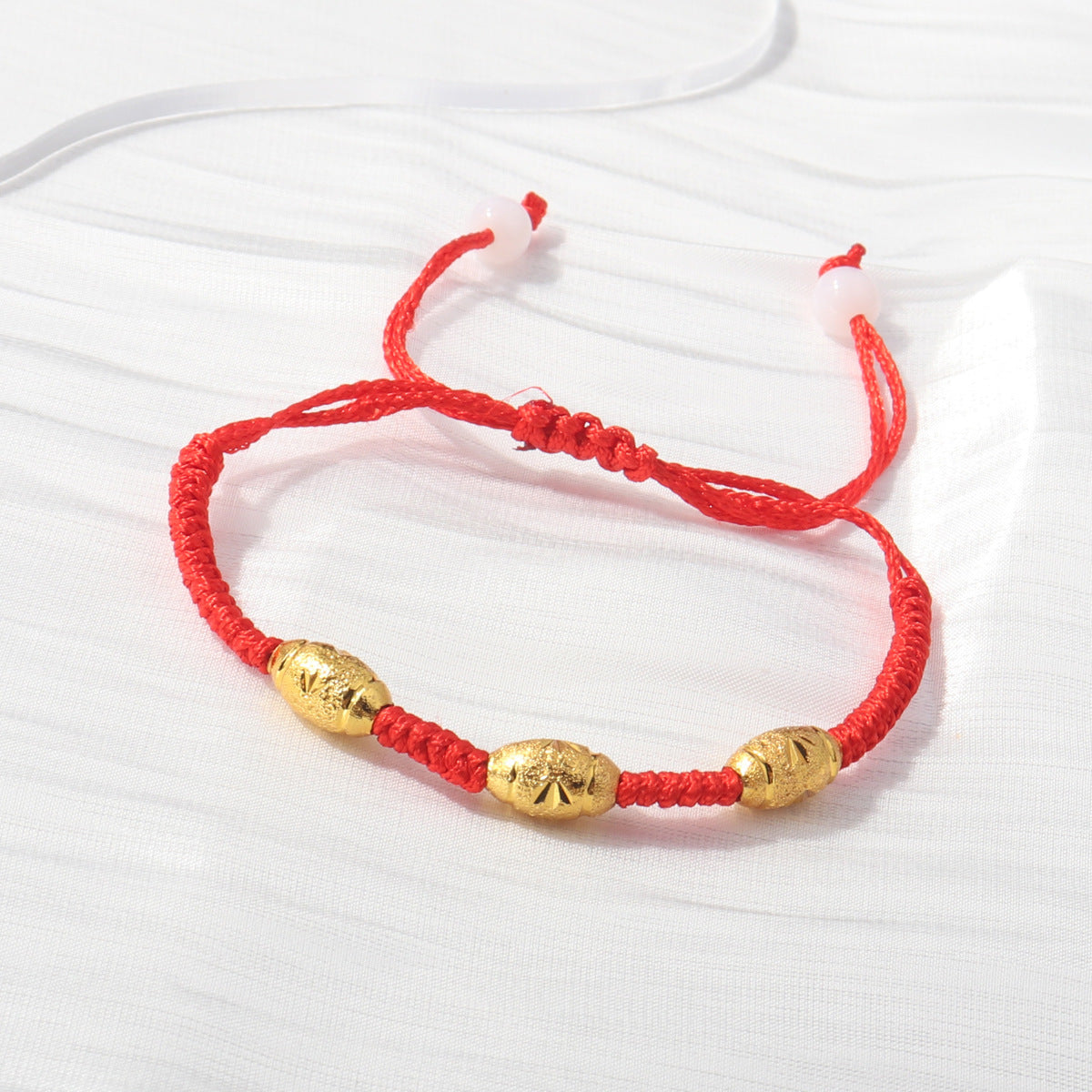 Flower Bead Woven Right Rain Couple Bracelets