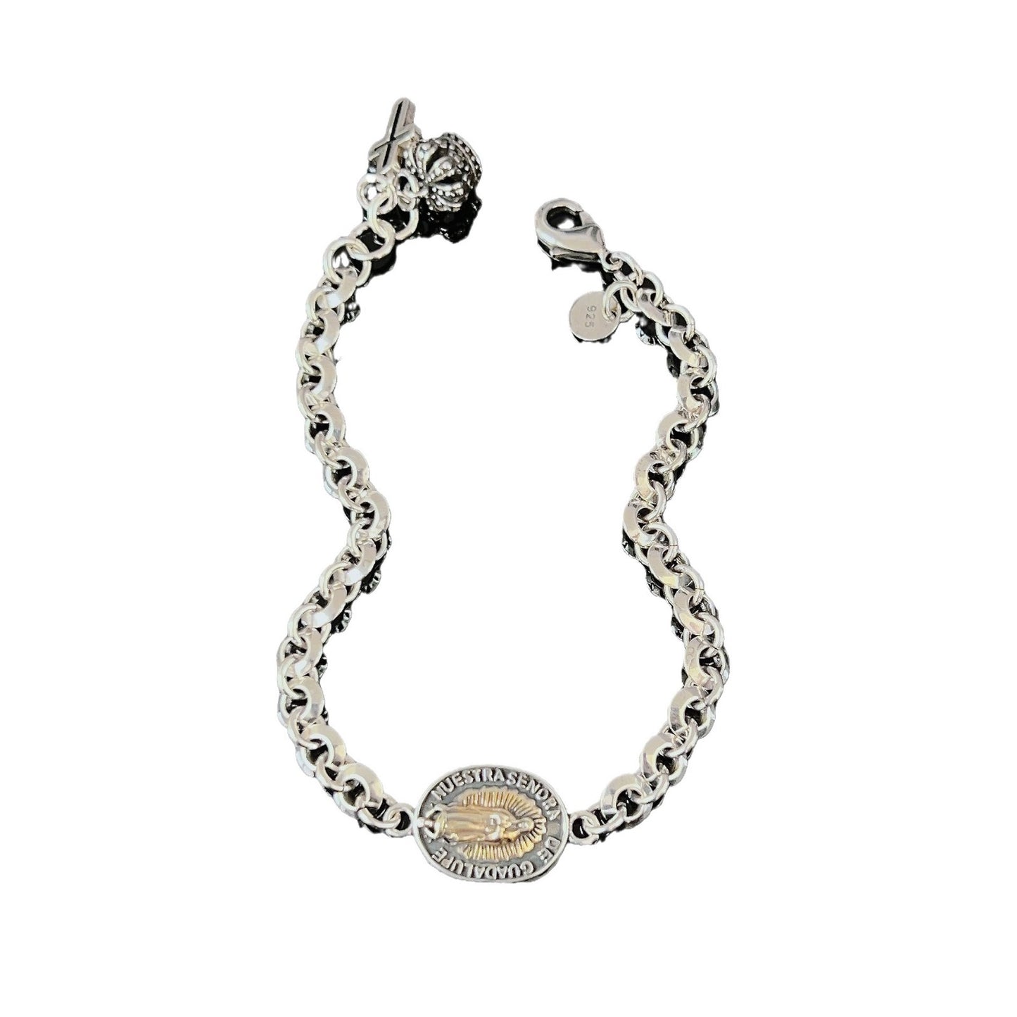 Women's & Men's Sier Niche Retro Creative Flower-de-luce Brass Bracelets