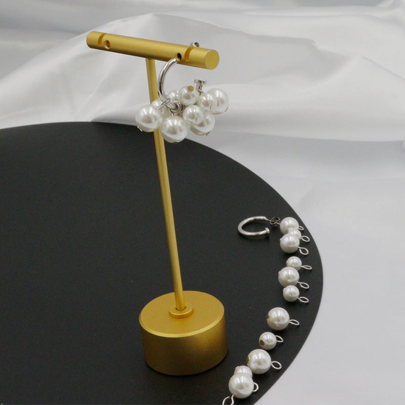 Women's Minority Flower-shaped Pearl Sweet Hot Frosty Style Elegant Earrings