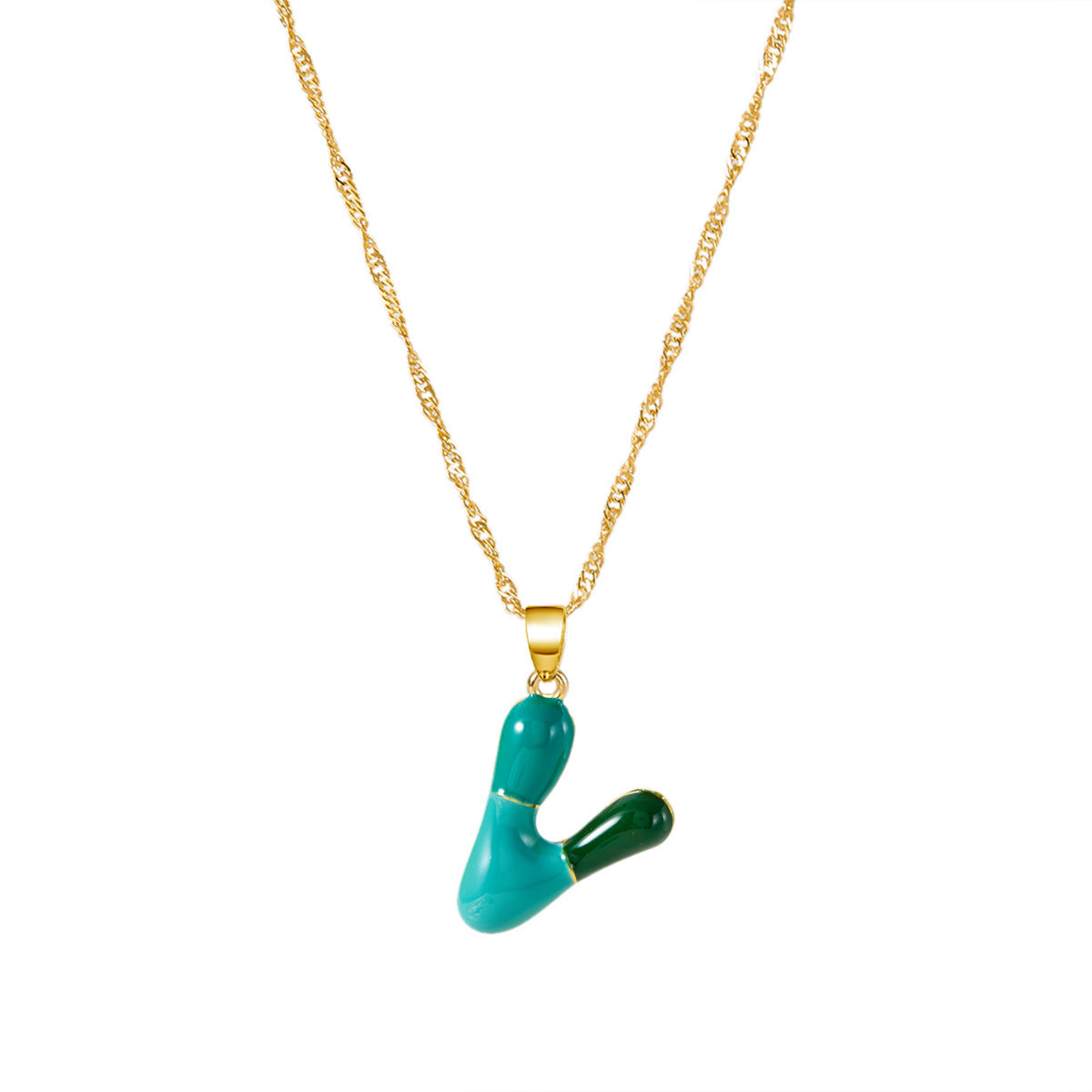 Letter Fashionable Dopamine Color Bubble Clavicle Necklaces