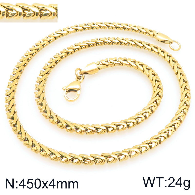 Women's & Men's Personality Vacuum Plating Claw Chain Stainless Steel Bracelets