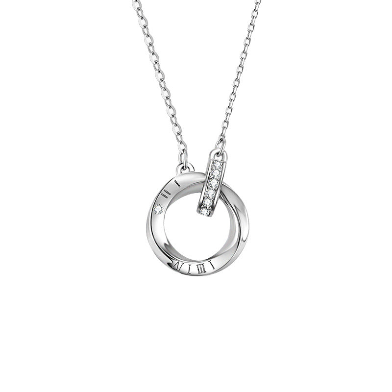 Women's Wheel Sterling Sier Accessories Light Luxury Minority Zircon Necklaces