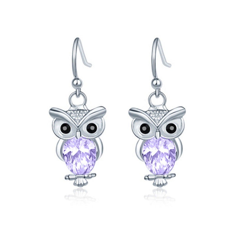 Women's Animal Series Small Fresh Owl Jewelry Earrings