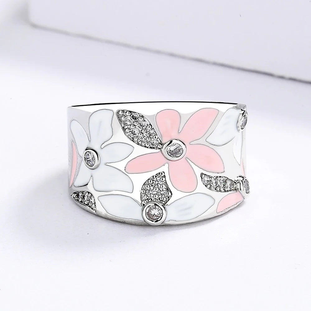 Elegant Glamorous Fashion Flower Engagement Female Rings