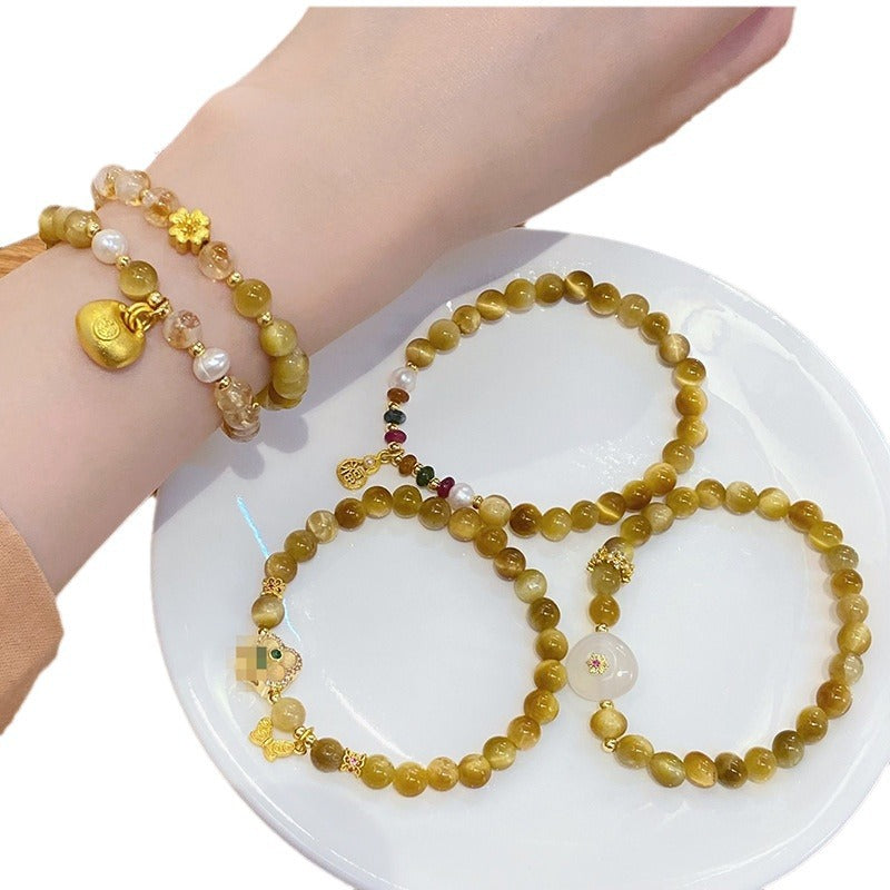 Gold Tiger Stone Light Luxury Minority Fat Bracelets