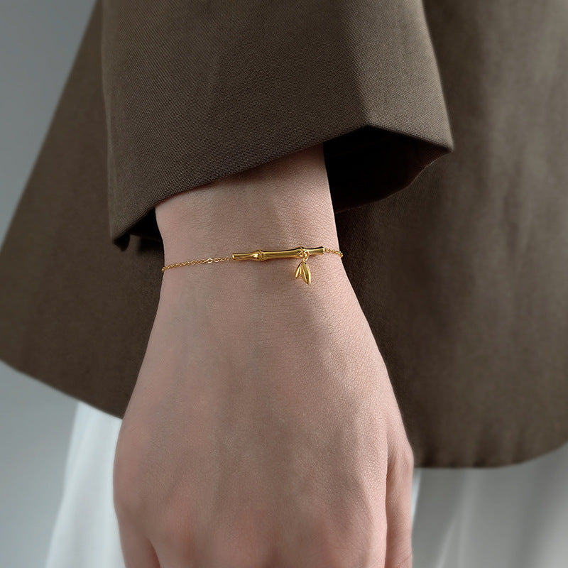Style Simple Bamboo Titanium Steel No Fading Live Bracelets