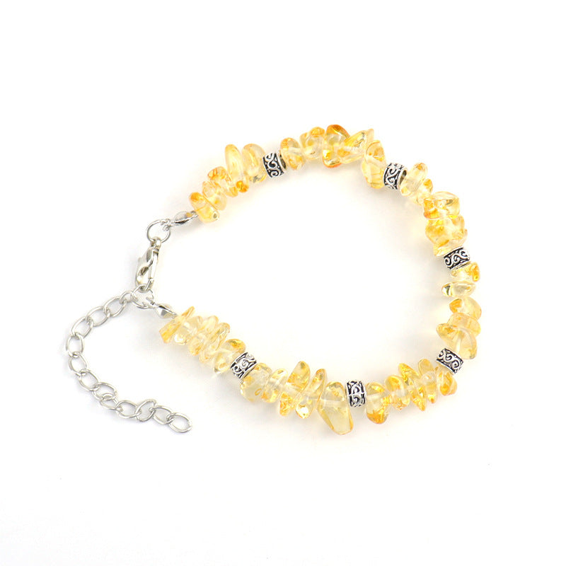 Handmade Beaded Natural Stone Crystal Gravel Bracelets