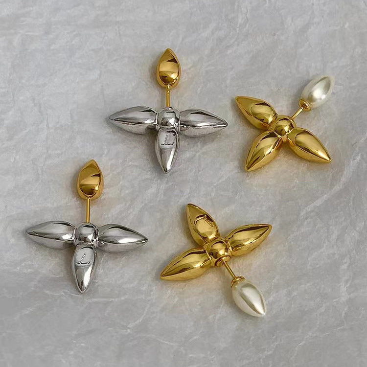 Pearl Light Luxury Minority Design Temperament High Earrings