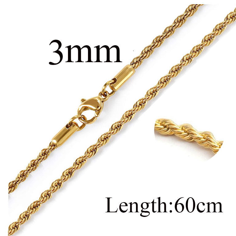 Innovative Simple Stainless Steel Twist Fashion Necklaces