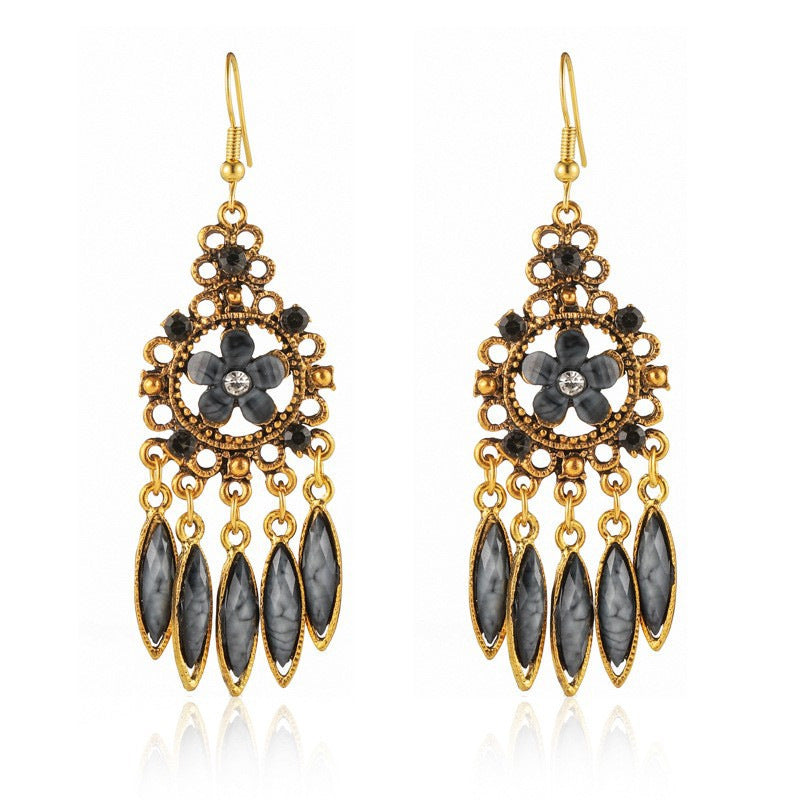 Ethnic Style Your Colorful Vintage Flower Earrings