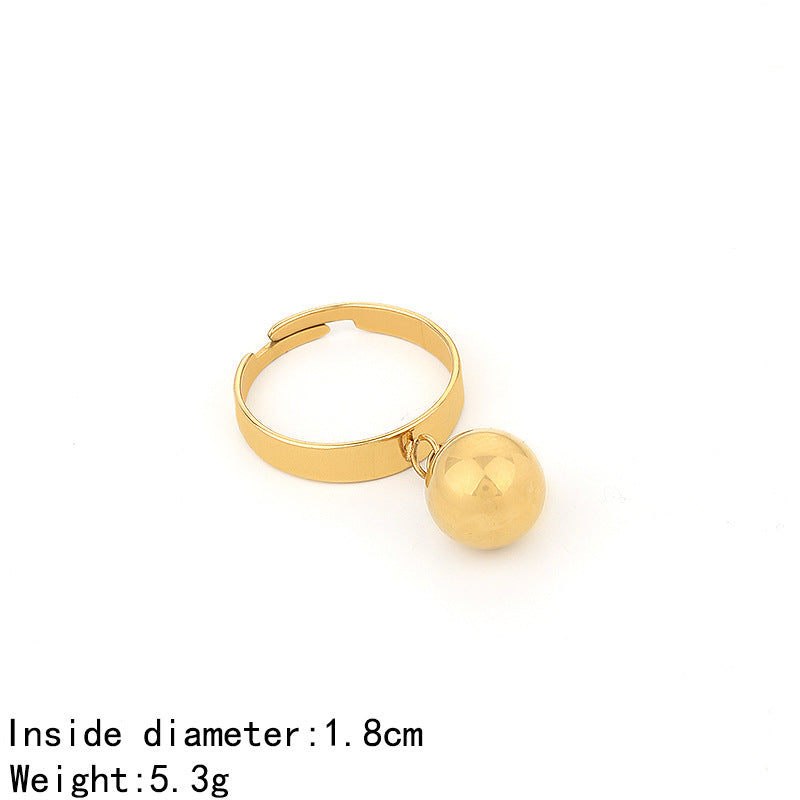 Women's Fashion Simple Stainless Steel Open Geometric Rings