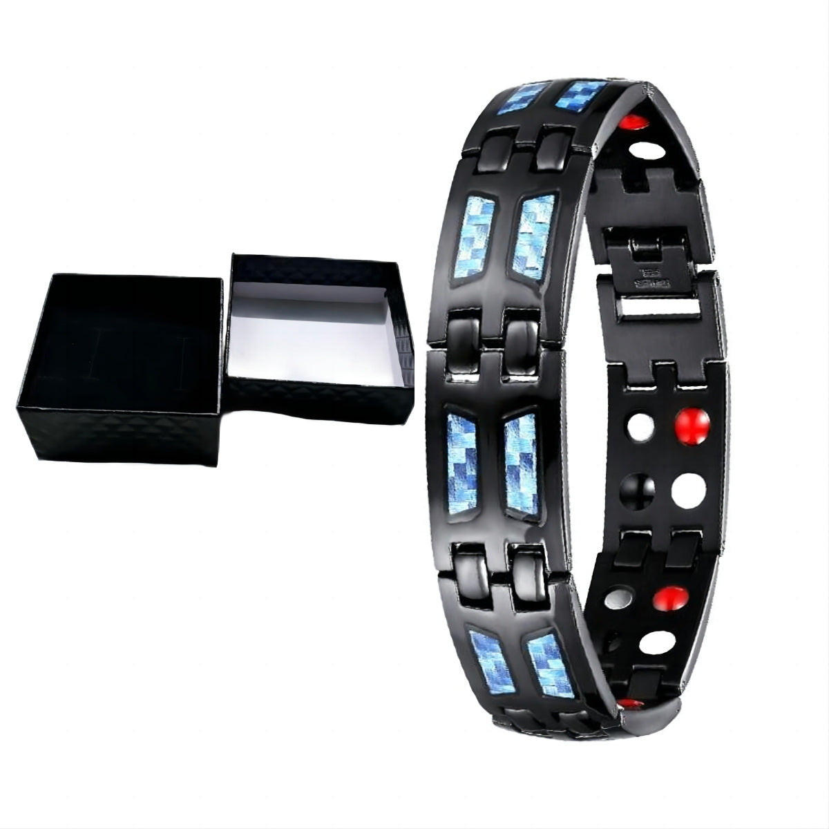 Men's Double Row Magnet Fashion Carbon Fiber Bracelets
