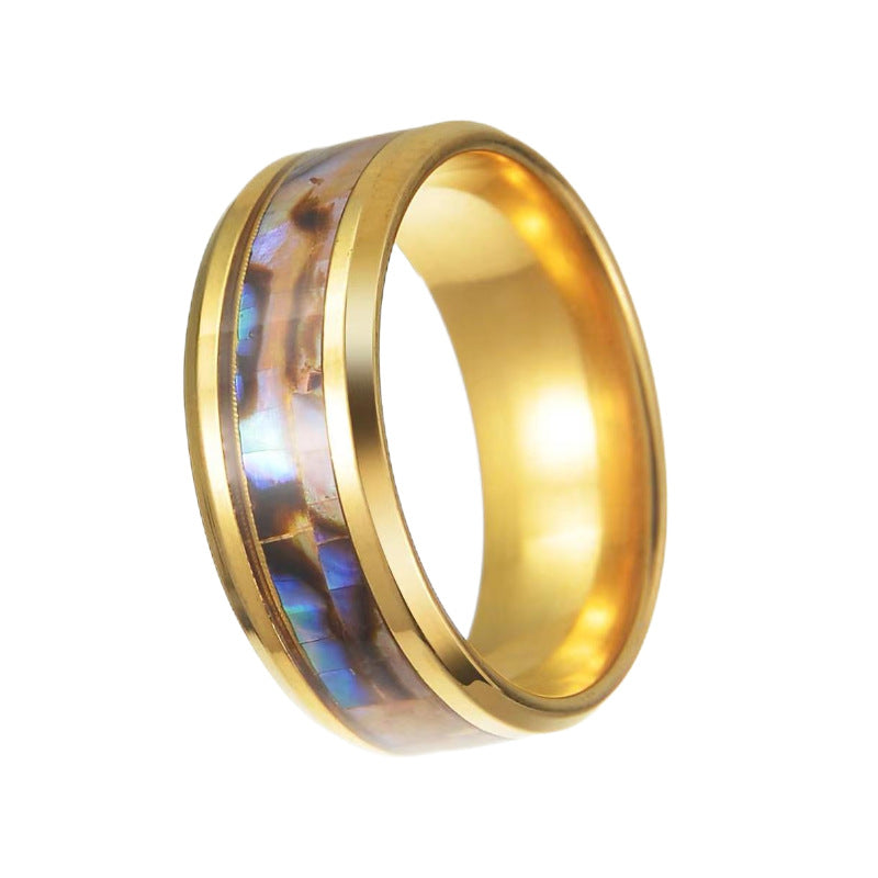 Women's & Men's Fashion Personality Dribble Sst Shell Titanium Ring