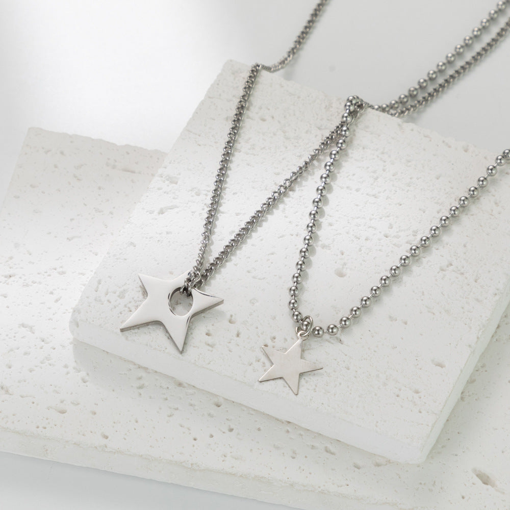 Women's Creative Simple Star Street Shot Ornament Necklaces
