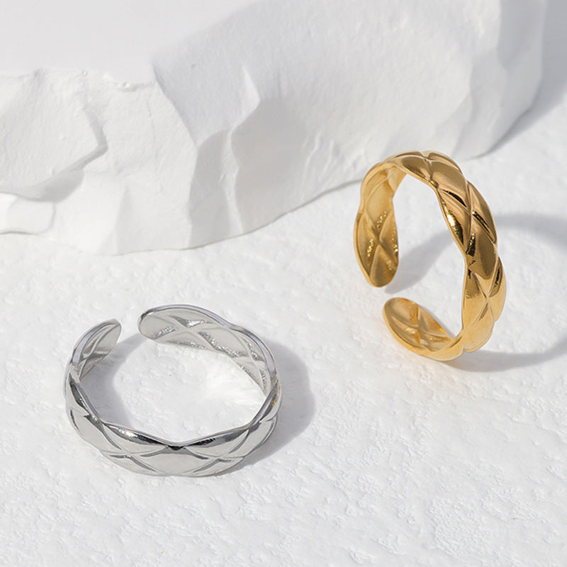 Female Opening Adjustable Stainless Steel Design Sense Rings