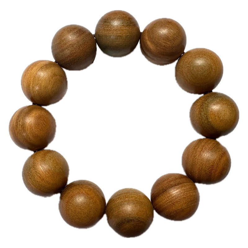 Men's & Women's Real Argentina Green Sandalwood Single Crafts Mori Style Bracelet