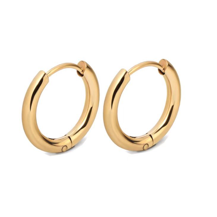 Stainless Steel Round French High-grade Titanium Earrings