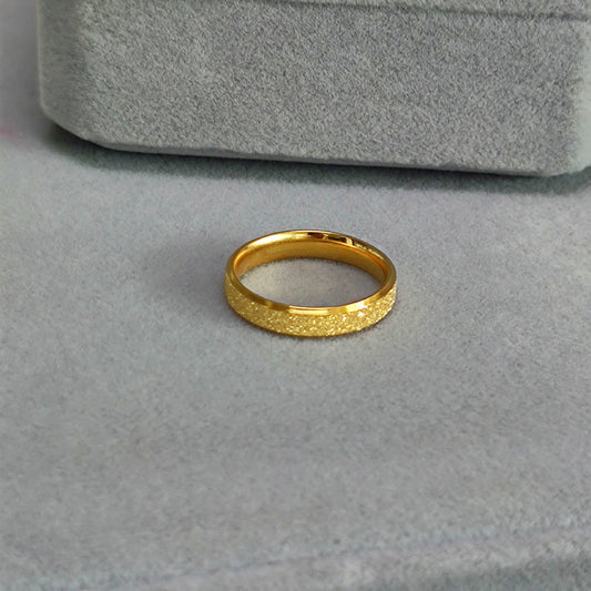 Ancient Style Frosted Gold Female Cold Rings