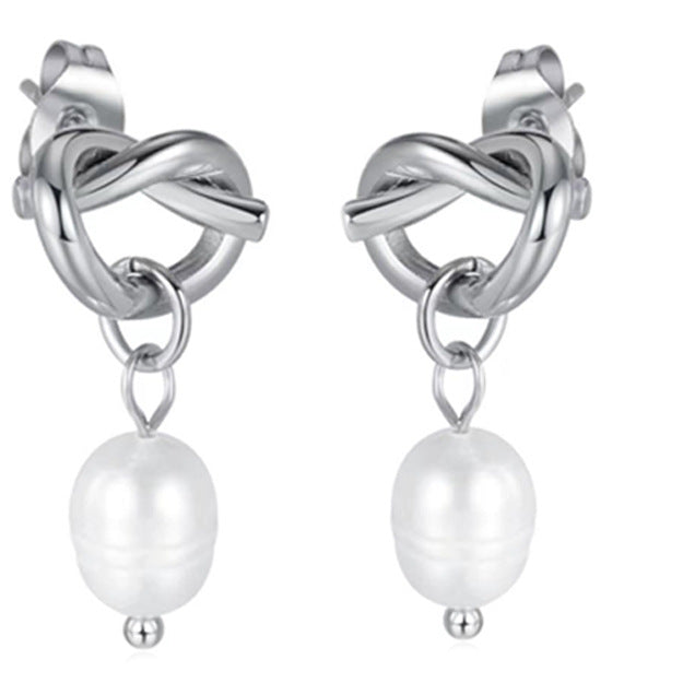 Affordable Luxury Fresh Water Pearl Stainless Earrings