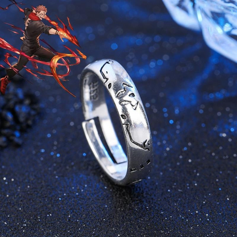 Anime Death Note Letters Red Crystal Rings