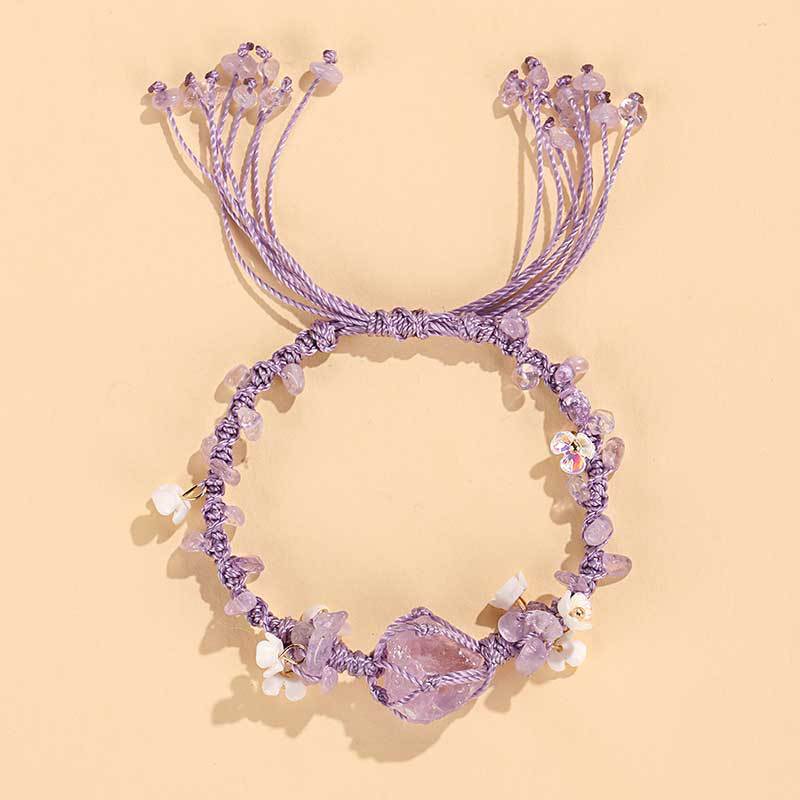 Flower Female Niche High Sense Hand Woven Rope Bracelets