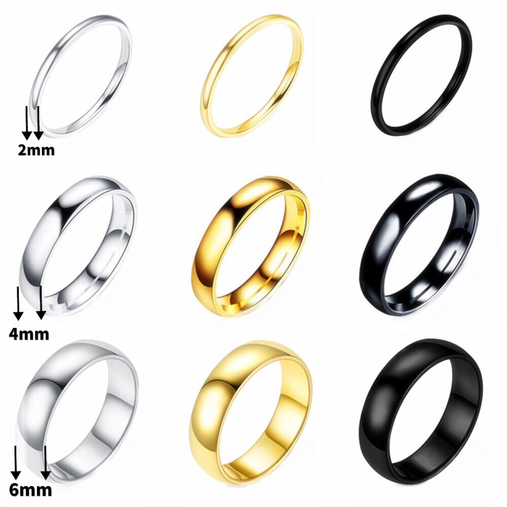 Steel Mm Inner Outer Arc Simple Couple Rings